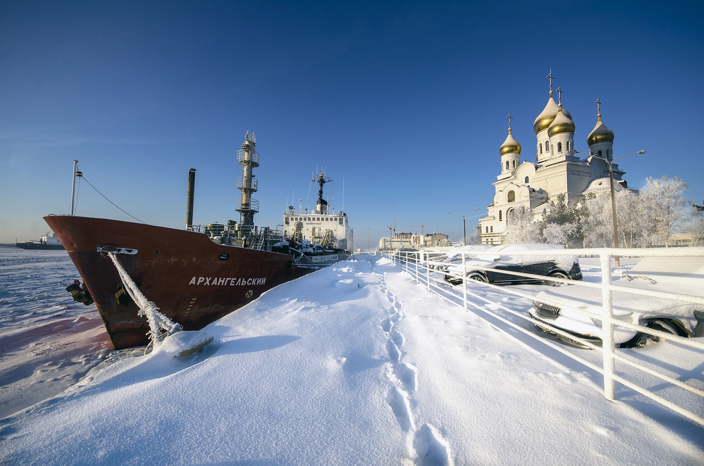 Зима в Архангельске